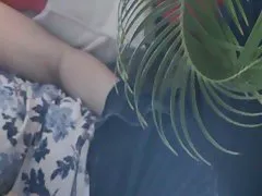 He gets his cock sucked by a redheaded tranny