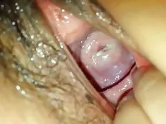 Asia tranny jerks her cock in front of your eyes