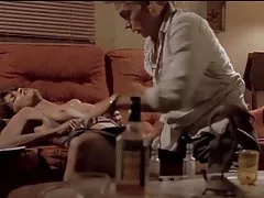 Naughty schoolgirl gives handjob and footjob