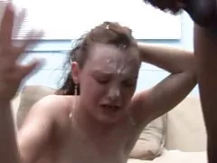 Blonde slut has anal sex in the car