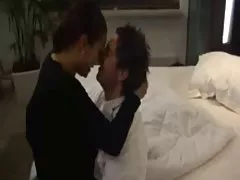 Brunette masturbates on the sybian
